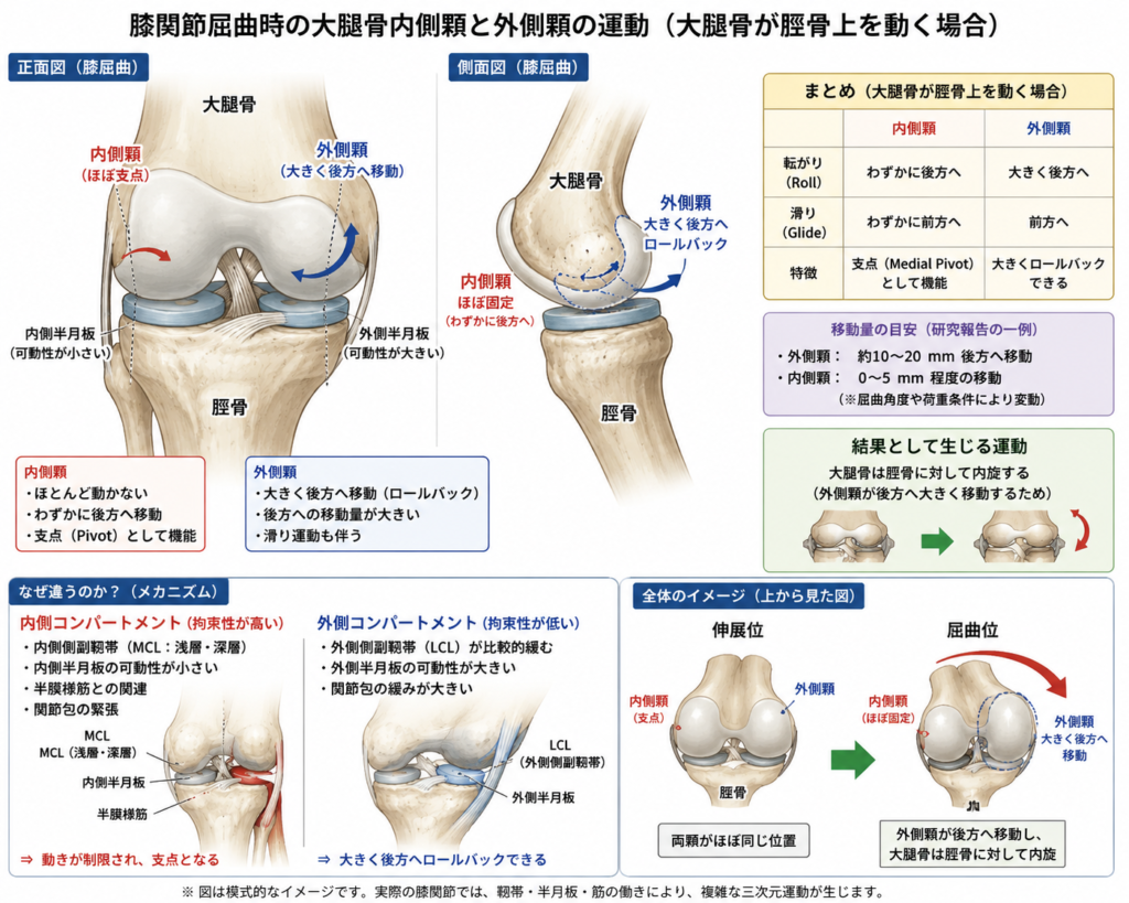 膝関節滑り転がり運動ー京四郎